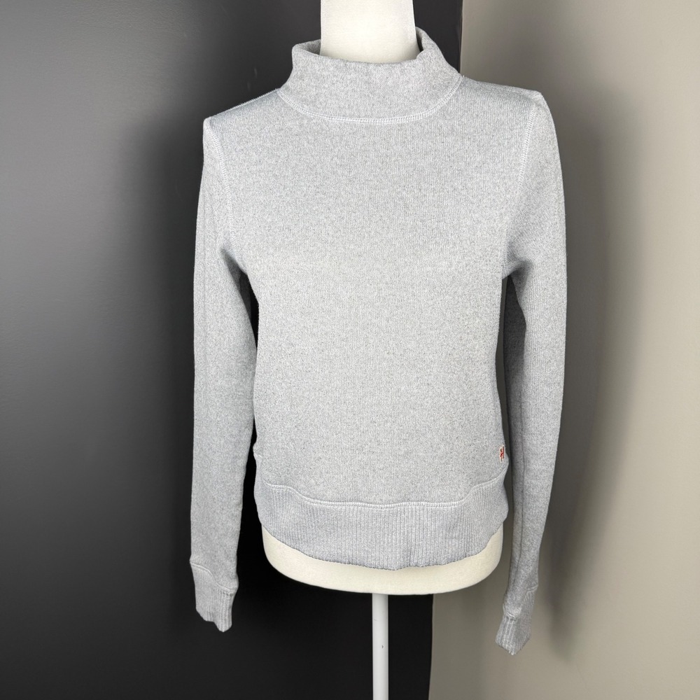 HOMAGE Gray Mock Neck Sweatshirt Women's Size S Long Sleeve Pullover Casual